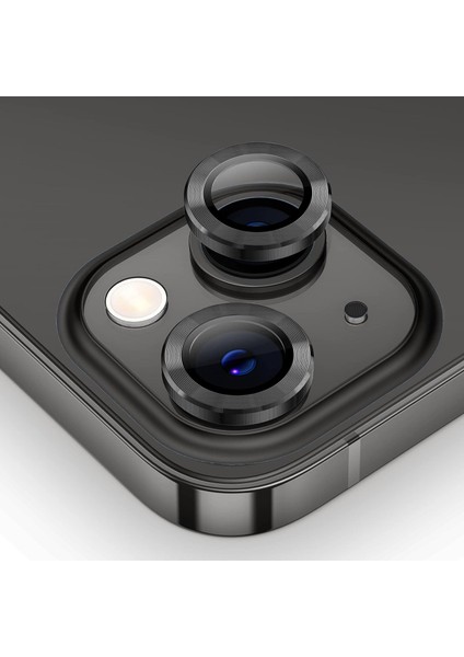 ile Uyumlu Kamera Lens Koruyucu 9h Temperli Hd Cam Kamera Koruyucu Metal Darbeye Dayanıklı Çizilmez Kasa (Siyah, 15 / 15PLUS)