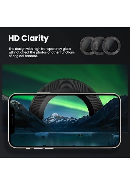 ile Uyumlu Kamera Lens Koruyucu 9h Temperli Hd Cam Kamera Koruyucu Metal Darbeye Dayanıklı Çizilmez Kasa (Siyah, 15 / 15PLUS) fiyatları