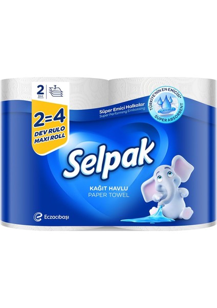 Selpak Kağıt Havlu Dev Rulo 2=4 modelleri