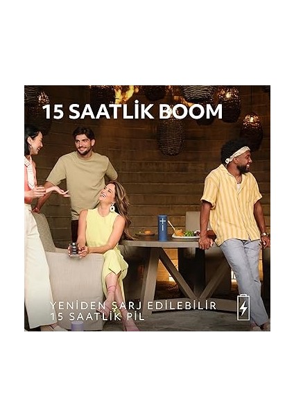 Ears Boom 4 Taşınabilir Su Geçirmez Bluetooth Hoparlör, 360 Derece, Güçlü, Sürükleyici, Kristal Netliğinde Ses, 15 Saatlik Pil Ömürlü ve 45M Kullanım Mesafeli Batmaz Hoparlör, Lila modelleri