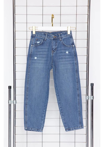 Mavi Renk Erkek Çocuk Regular Pamuklu Denim Pantolon Jean indirimleri