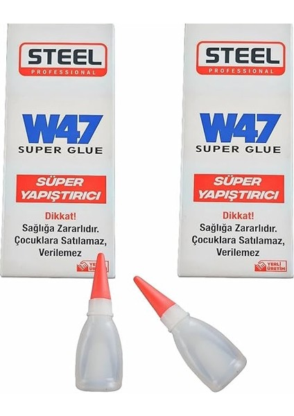2 Adet Steel V47 Süper Hızlı Japon Yapıştırıcı, Çok Amaçlı Hızlı Yapıştırıcı, Güçlü Tutuş, Hızlı Yapıştırma, Dış Şoklara Dayanıklı, Süper Güçlü