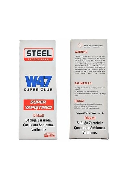 2 Adet Steel V47 Süper Hızlı Japon Yapıştırıcı, Çok Amaçlı Hızlı Yapıştırıcı, Güçlü Tutuş, Hızlı Yapıştırma, Dış Şoklara Dayanıklı, Süper Güçlü modelleri
