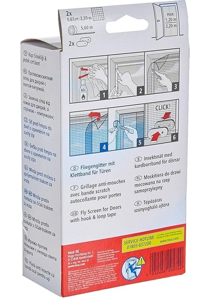 Sineklik, Standart, Cırt Bantlı, Kapı Için, Kesilerek Ayarlanabilir, Beyaz, 2 Adet 0.65M x 2.20M fiyatları