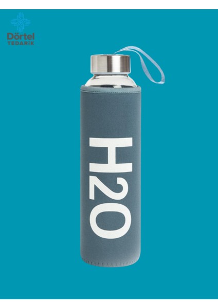 H2o Kılıflı Cam Matara 500 ML