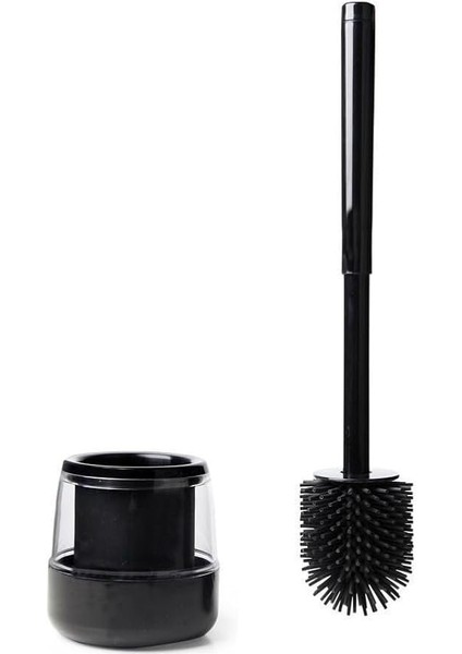 Premium Serisi Silikon Tuvalet Fırçası Siyah