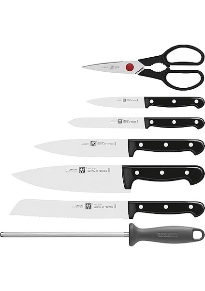 Twın Chef 2 Blok Bıçak Seti, Paslanmaz Çelik ve Ahşap, Siyah fırsatları