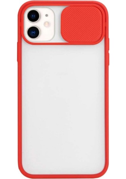 Piili P929890 11 Pro Cam Slide Kılıf | Kamera Sürgülü Koruyucu Kapak Kırmızı