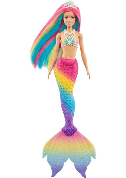 Renk Değiştiren Sihirli Denizkızı, Gökkuşağı Renginde Saçlar, Suyla Renk Değiştirme Özelliği, 3-7 Yaş Arası Için GTF89