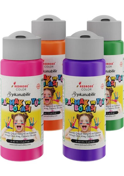 Rose Ara Renkler Parmak 4'lü Set 4X60 ml