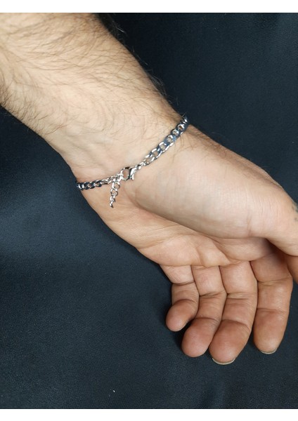 Mryart Gri Labradorit Taşı ve Metal Zincir ile Tasarlanmış Ayarlanabilir Bileklik fırsatları