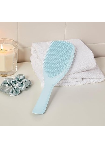 Teezer Ince ve Kırılgan Ultimate Detangler Fırça, Kırılmayı Azaltmak ve Kırılmayı Azaltmak Için Kuru ve Islak Saç Fırçası, Büyük, Deniz Köpüğü Mavisi indirimleri
