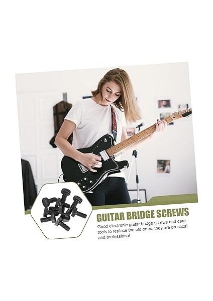 10 Adet Sabit Gitar Köprü Vidaları Elektrik Gitarlar Için Metal Tremolo Köprü Vidaları Gitar Tel Sabitleme Yedek Parçalar Aksesuarlar fiyatları