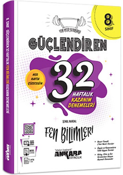 8.sınıf Güçlendiren 32 Haftalık Fen Bilimleri Denemesi (Güncel Marif Model) modelleri