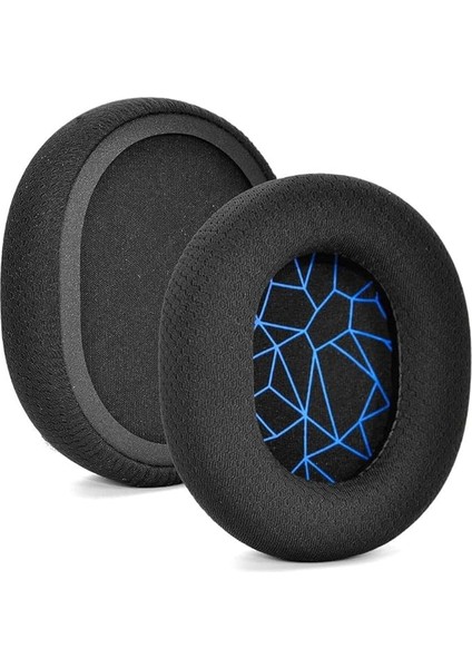 Arctis 1 3 5 7 9x Pro Uyumlu Kulaklık Pedi ve Süngeri - Siyah Mavi Kumaş