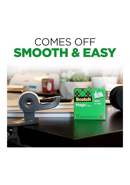 810-1933 Scotch Magic Bant Görünmez, Üzerine Yazılabilir Ofis Bandı Şeffaf fırsatları