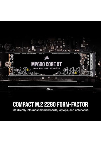 MP600 Core Xt 1tb Pcıe Gen4 X4 Nvme M.2 SSD - Yüksek Yoğunluklu Qlc Nand - M.2 2280 - Directstorage Uyumlu - 5.000MB/SN'YE Kadar - Pcıe 4.0 Dizüstü Bilgisayarlar ve Masaüstü Bilgisayarlar Için modelleri