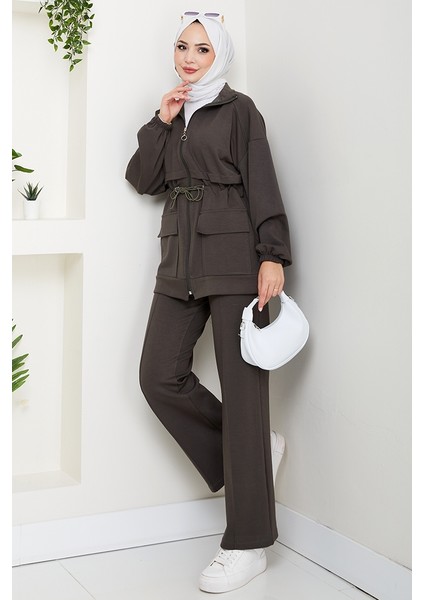 Kapak Cepli Oysho Ikili Takım 1652 - Haki