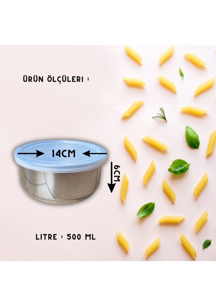 Paslanmaz Çelik Saklama Kabı ,14 cm Saklamakabı modelleri