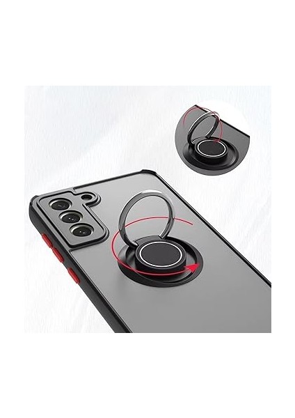 Samsung Galaxy A35 ile Uyumlu Kılıf Thunder Hux Yüzüklü Kapak Şık ve Dekoratif Model Stand Olabilen 360° Dönebilen Yüzük Aparatı ve Kamera Korumalı Yükseltilmiş Thunder Hux Kapak modelleri