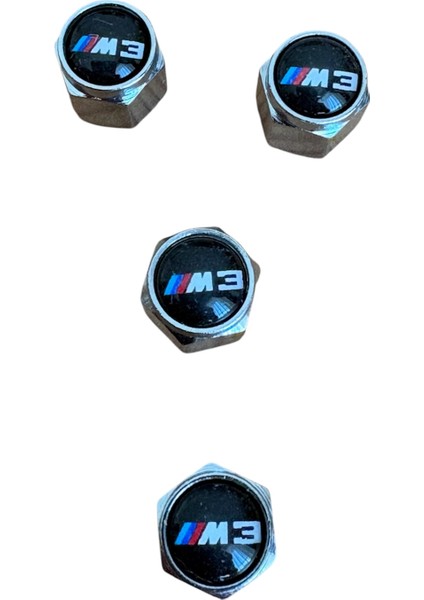 M3 Logolu Metal Siyah Kırmızı Mavi Renk 4 Adet Sibop Kapak modelleri