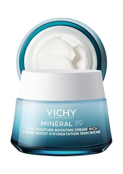 Vıchy Mineral 89 Rich Cildi Güçlendiren 72 Saat Nemlendirici Bakım Kremi, Kuru Ciltler 50 ml