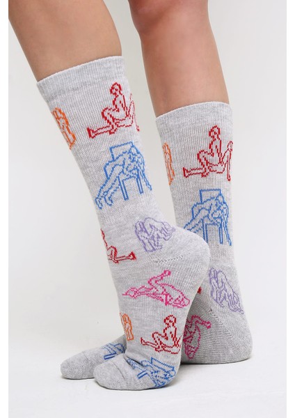 Erotik-Kamasutra-Fantazi-Pozisyonlu %100 Pamuk Iplikli 2 Li Çorap fırsatları