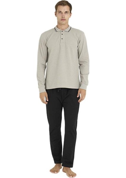 Erkek Gri Pijama Takımı 6014