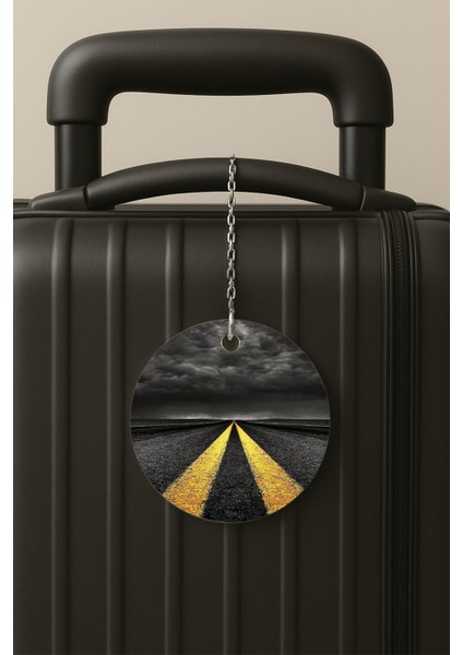 Gece Yolu Desenli Uv Baskılı Pleksi Bavul Etiketi Seyahat Tatil Valiz Etiketi