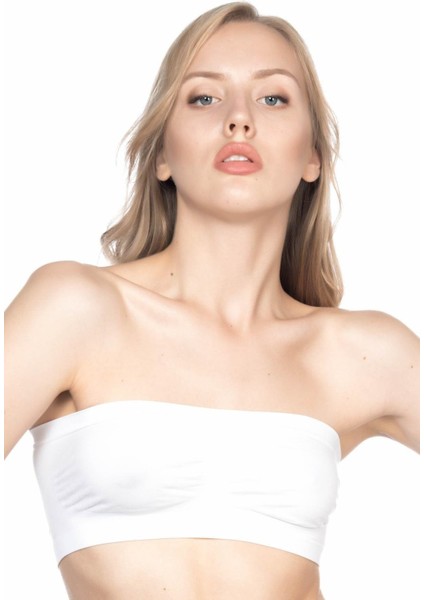 Beyaz Mı Emay 4002 Soft Straplez Büstiyer