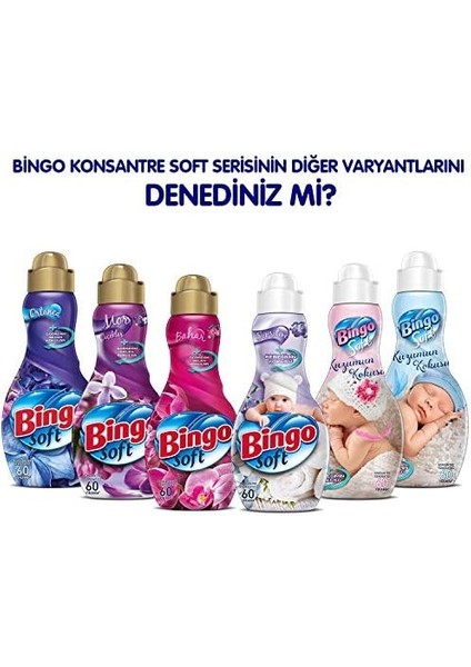 Bingo Soft Konsantre Çamaşır Yumuşatıcısı, Lovely, 1440 ml