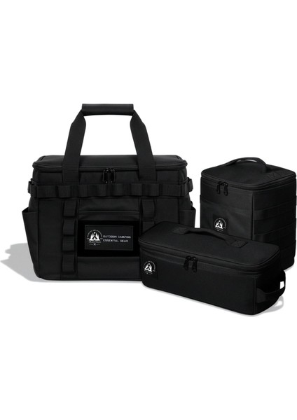 Black 3'lü Kamp Malzeme Çantası Seti Gr1 & Gr4 & Gr8
