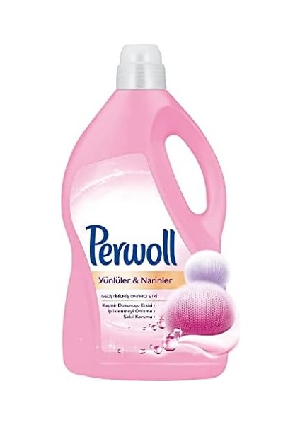 Perwoll Yünlüler ve Narinler Için Hassas Sıvı Çamaşır Deterjanı 4 L 1 Paket (1 x 4000 Ml)