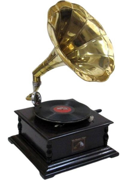 Gramofon Plakçalar Nostaljik Kurmalı Ahşap Kare ASIG509 fırsatları