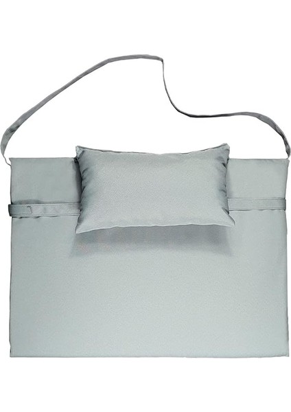 Taşınabilir Katlanır Çanta Şezlong Minderi, Yastıklı Minder (Gri)