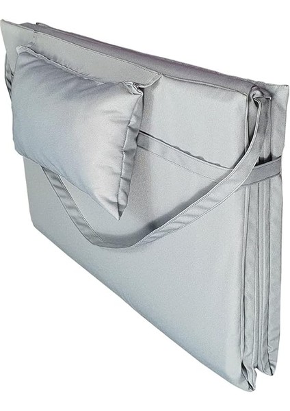 Taşınabilir Katlanır Çanta Şezlong Minderi, Yastıklı Minder (Gri) fiyatları