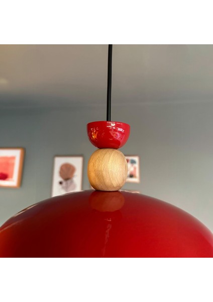 Bright Kırmızı Avize Tekli Sarkıt Salon Kuaför Cafe Dekoratif Aydınlatma Pastane modelleri