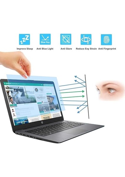 Çıkarılabilir 15,6 Inç Dizüstü Bilgisayar Anti Blue Screen Protector, Premium Anti Mavi Işık Filtresi, Parlama Önleyici Göz Koruması Ekran Koruyucu Folyo 15,6 Inç Ekran Için 16: 9 Çıkarılabilir fırsatları