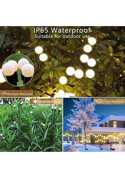 Güneş Ateşböceği Işıkları, 4'lü Paket 40 LED Solar Bahçe Işıkları, Güneş Enerjili Sallanan Bahçe Lambaları IP65 Su Geçirmez, Dış Mekan Gümrükleme Için Güneş Işıkları Yard Peyzaj Yolu Veranda indirimleri