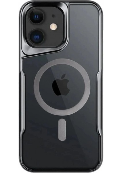 iPhone 11 Kılıf Boyi Magsafe Silikon Kapak - Titan Gri (K95)