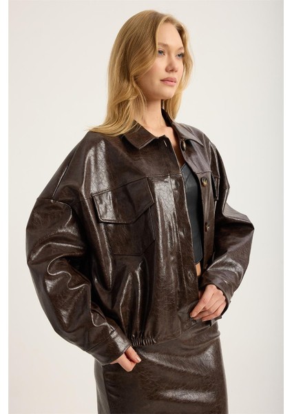 Sderi Çatlak Desenli 2 Cepli Ceket modelleri