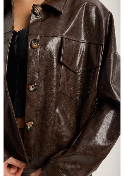 Sderi Çatlak Desenli 2 Cepli Ceket fırsatları