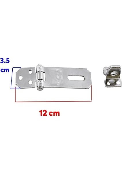 Lüks Sandık Kutu 35 Lik Menteşeli Kilit Askısı Kilit Aparatı Krom Renk Tosba Kilit Asma modelleri