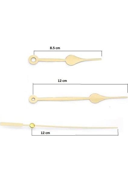 Saat Mekanizması 1 Adet Şaft Uzunluğu 22 mm Askısız Sessiz Duvar Saati Mekanizması EXIZNM313 modelleri