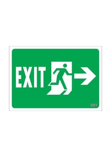 Yangın Çıkış Uyarı Levhası 17,5X25 KOD:951