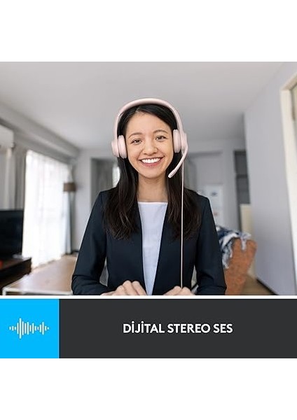 H390 Kablolu Kulak Üstü Mikrofonlu Kulaklık, Dijital Stereo Ses, Katlanabilir Gürültü Önleyici Mikrofon, Kablo Üzeri Denetimler, Pembe fiyatları