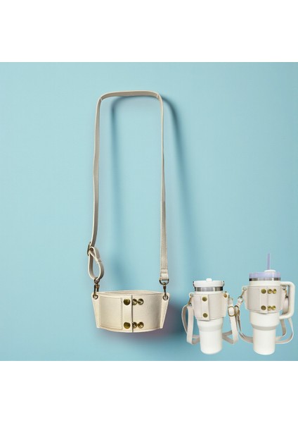 Termos Taşıma Çantası Askısı Omuz Askılı 1.18 Lt ve 0.89 Lt ile Uyumlu Vegan Deri Ayarlanabilir Ölçü 40OZ 30OZ modelleri