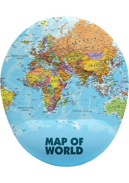 Dünya Haritası Bilek Destekli Mouse Pad