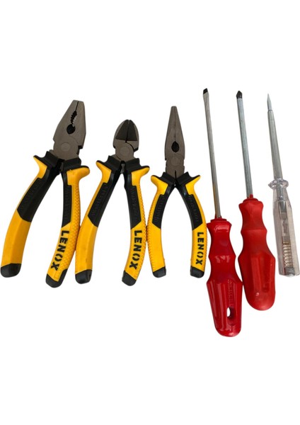 Ultra Set (Pense,yankeski,kargaburun,kontrol Kalemi, Yıldız ve Düz Tornavida) Set Halinde