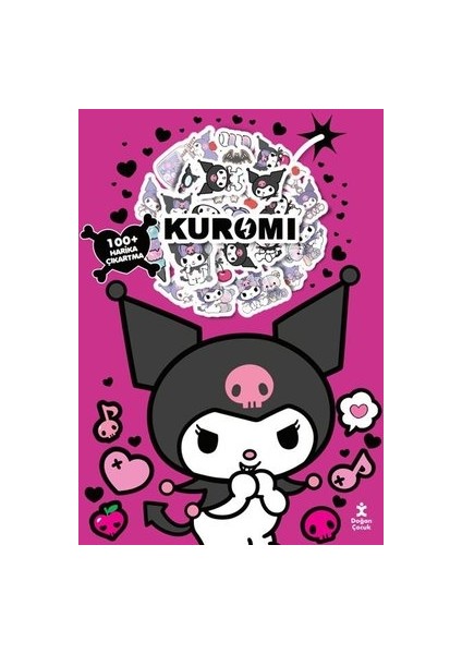 Kuromi Boyama Kitabı Çıkartma Bombası 100 + Harika Çıkartma